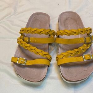 Braided Yellow Sandals